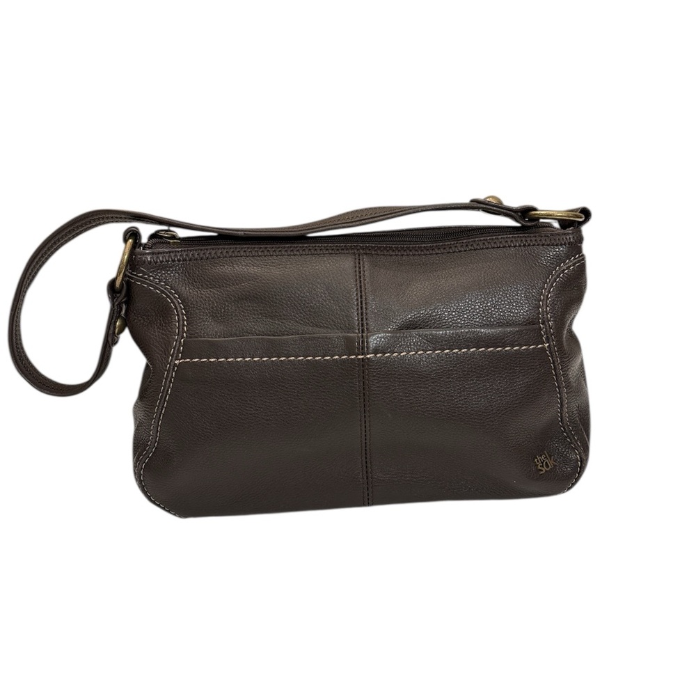 The Sak Dark Brown Leather Shoulder Bag